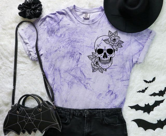 Flower Skull Pocket Tee