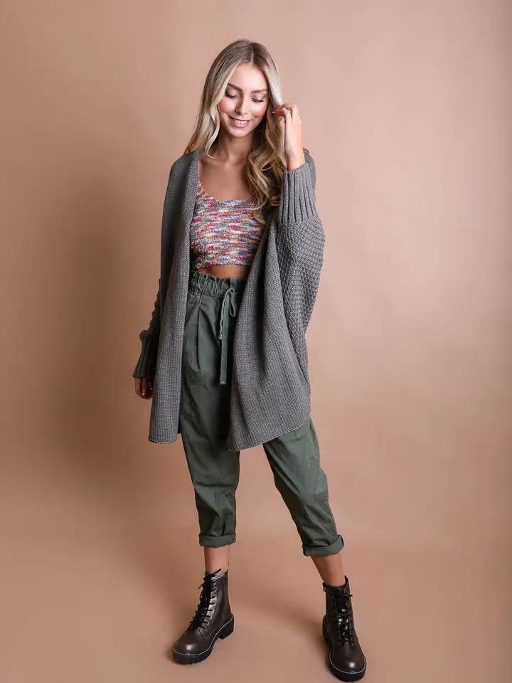 Knit Days Bestselling Cardigan- Gray