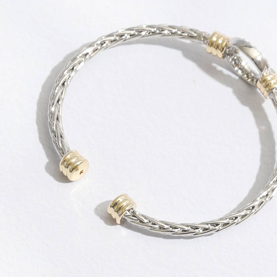 Braided Bangle Cuff Bracelet