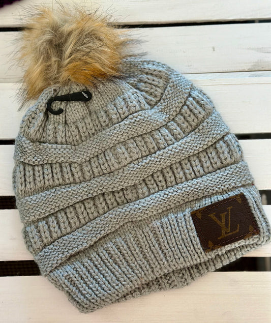 Grey Side Patch Genuine Logo Beanie