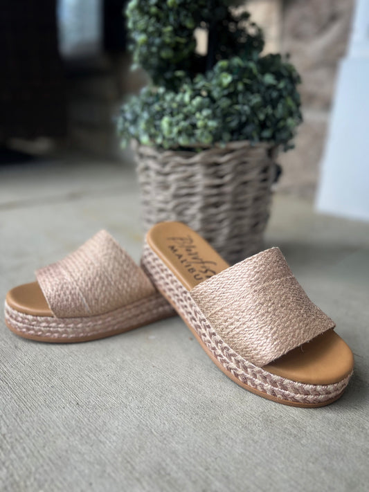 Blowfish Sandals- Rose Gold Goddess