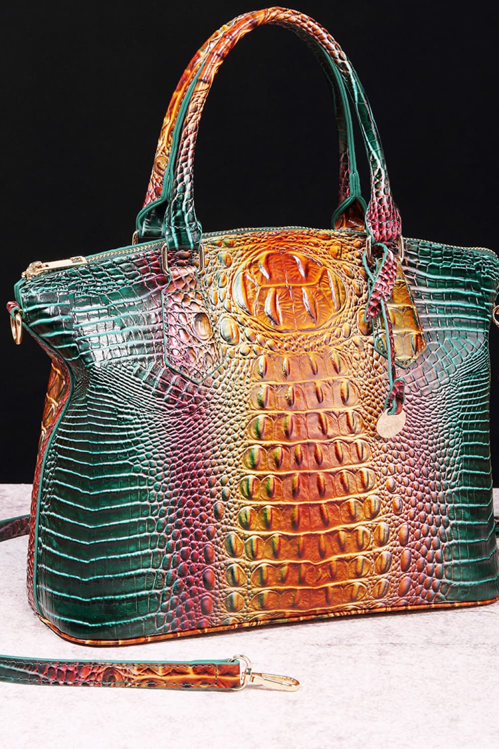 Ombre Vegan Leather Handbag - 9 Colors