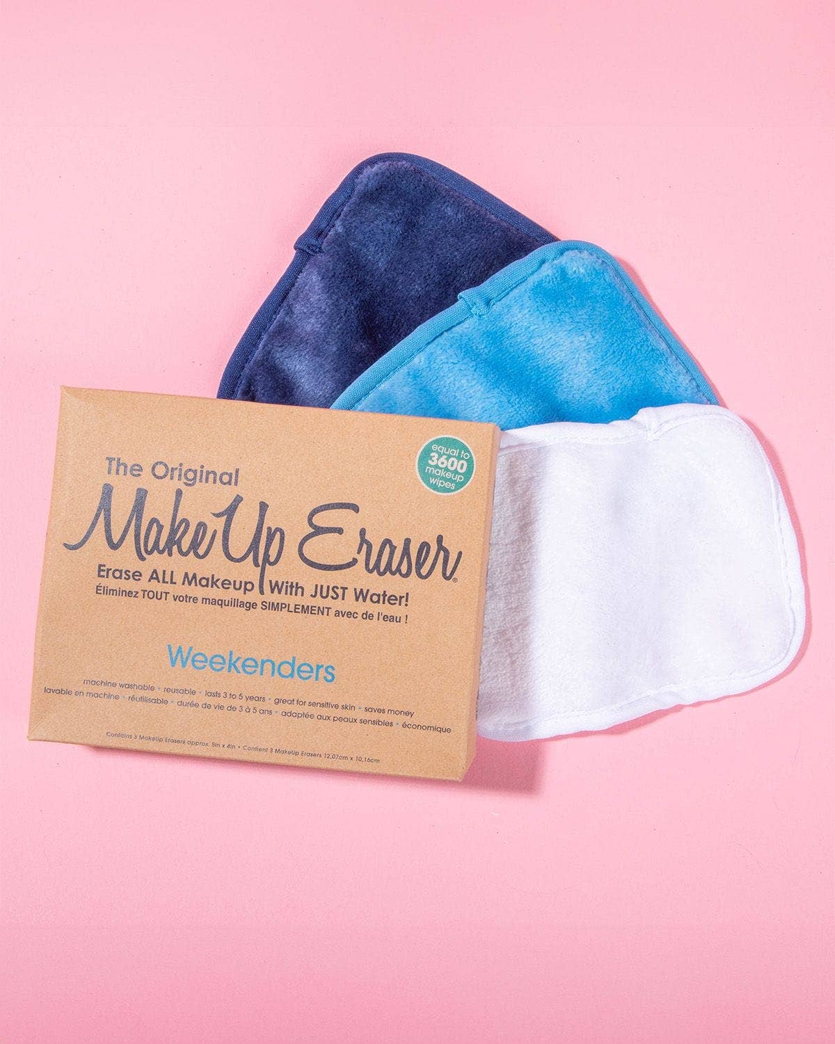 Weekenders Blue 3pc makeup Eraser Set