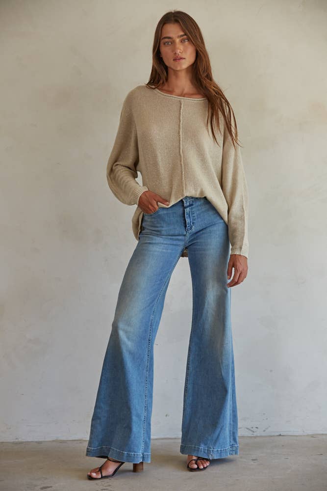 Chill Mode Knit Top- Taupe