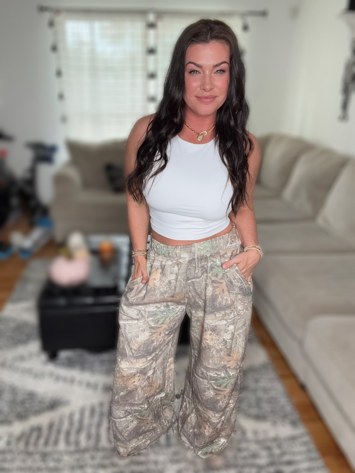 Camo Wide Leg Pants