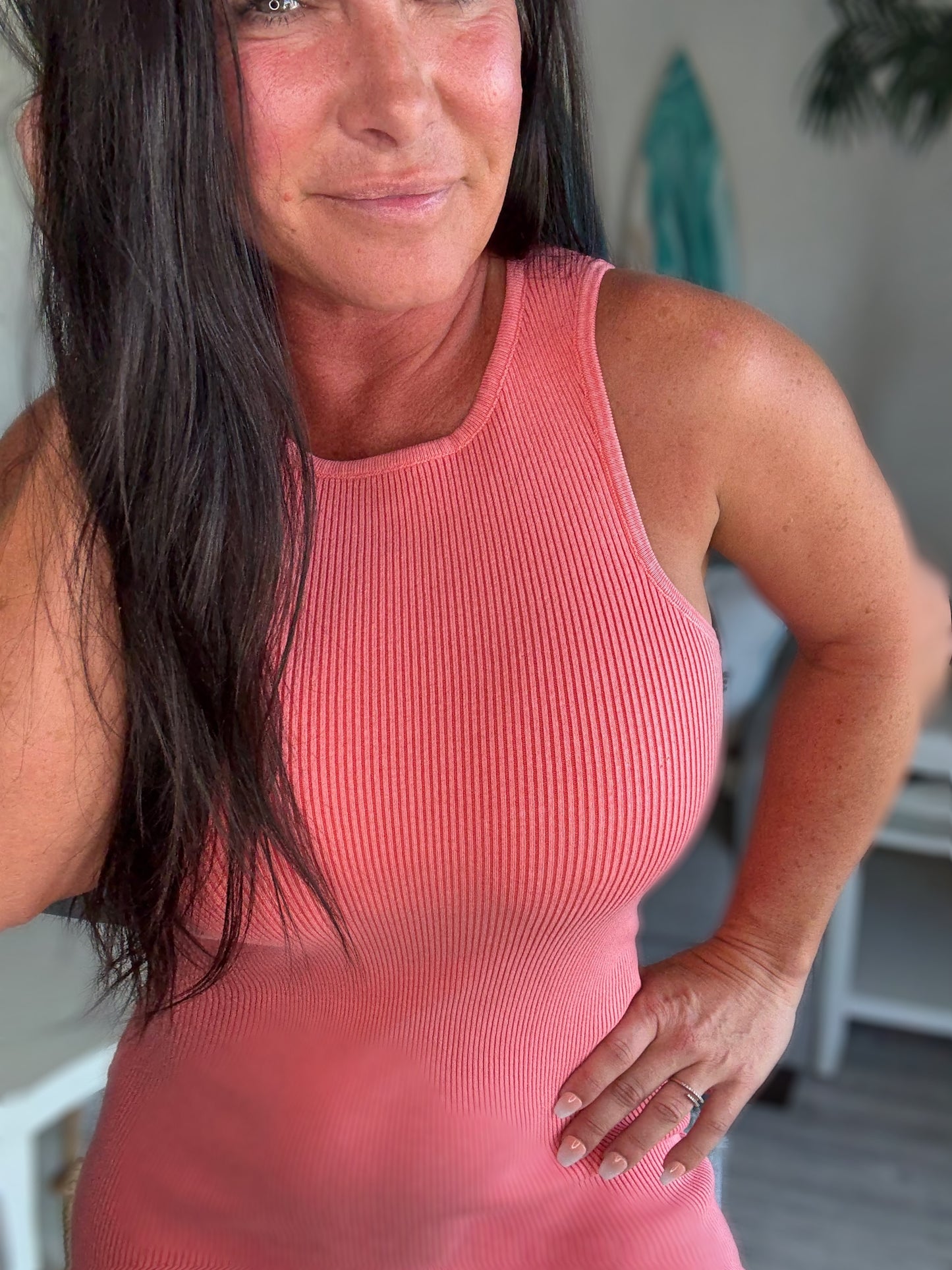 Saturday Slay Knit Dress- Salmon