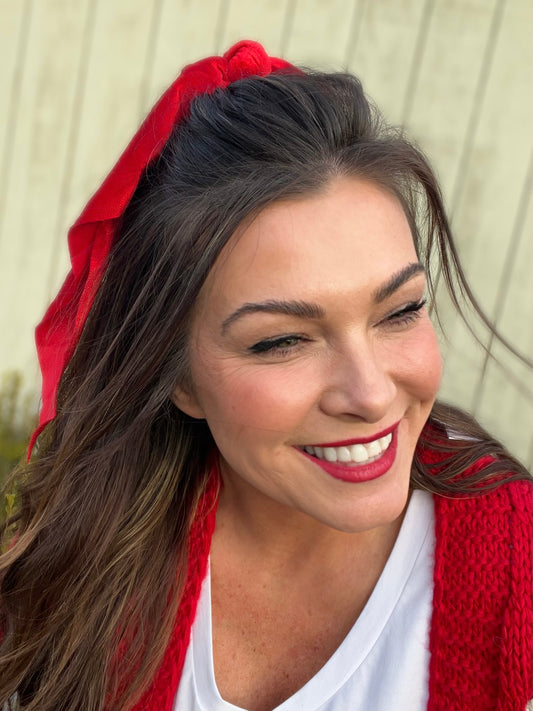 Knot Scrunchies- Red Velvet