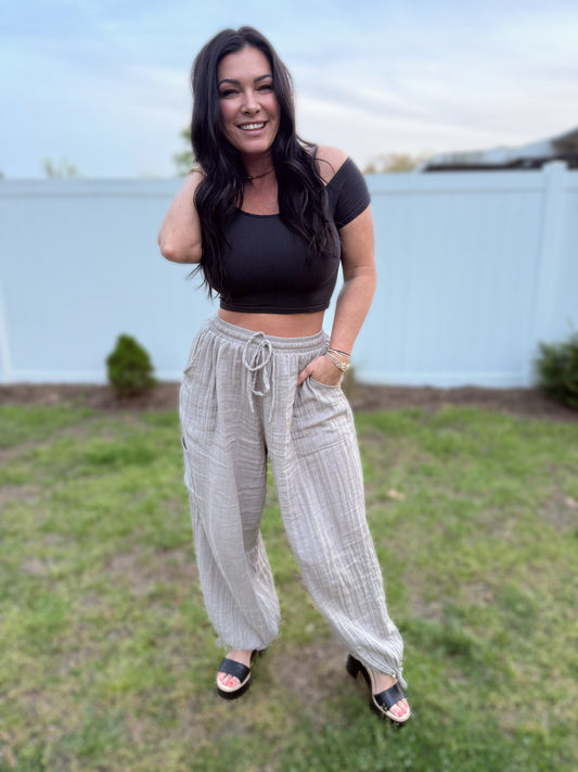 Out of the Office Cargo Pants- Driftwood 80125C