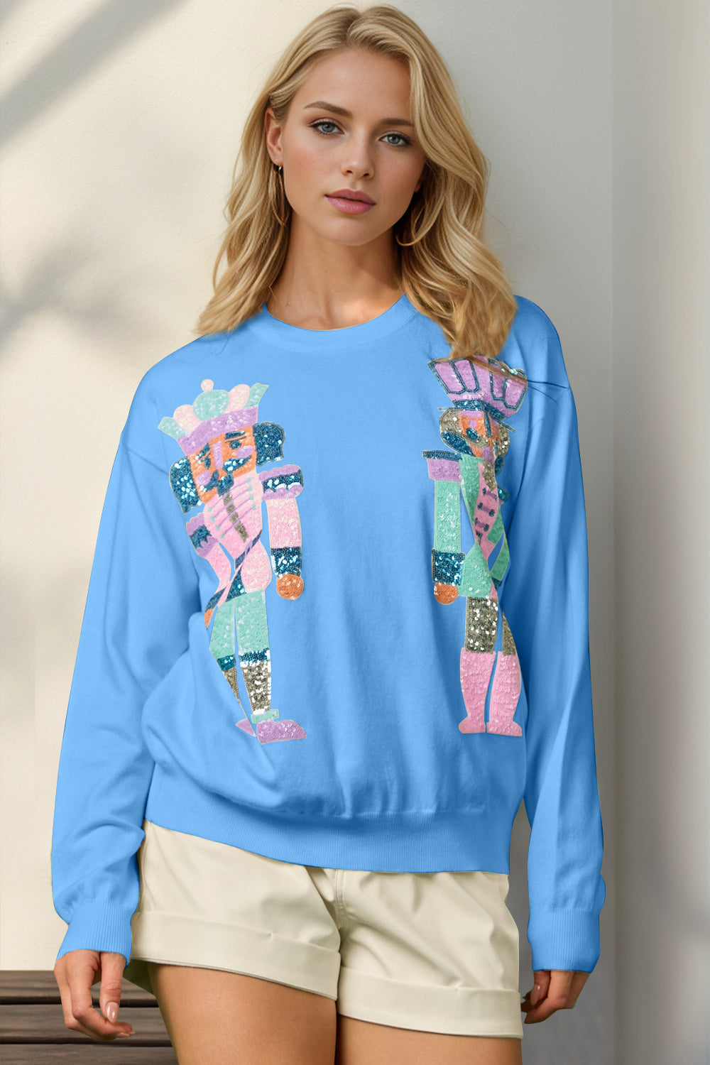 3 Colors- Sequin Nutcracker Sweater