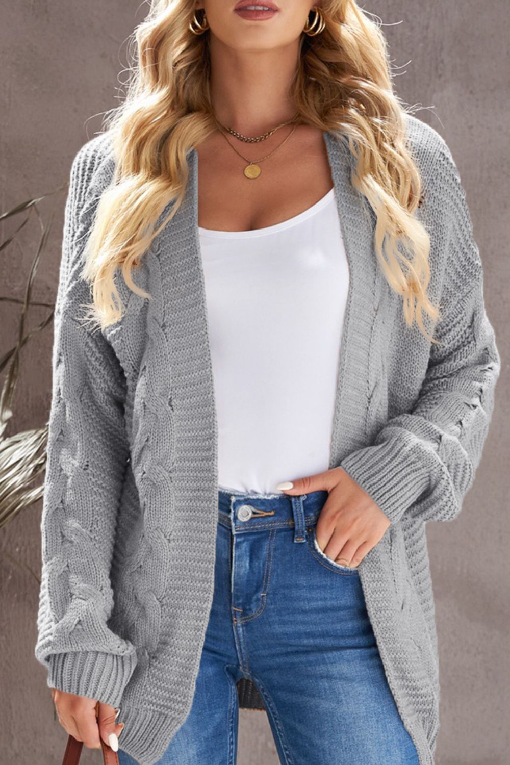 Cable-Knit Cardi