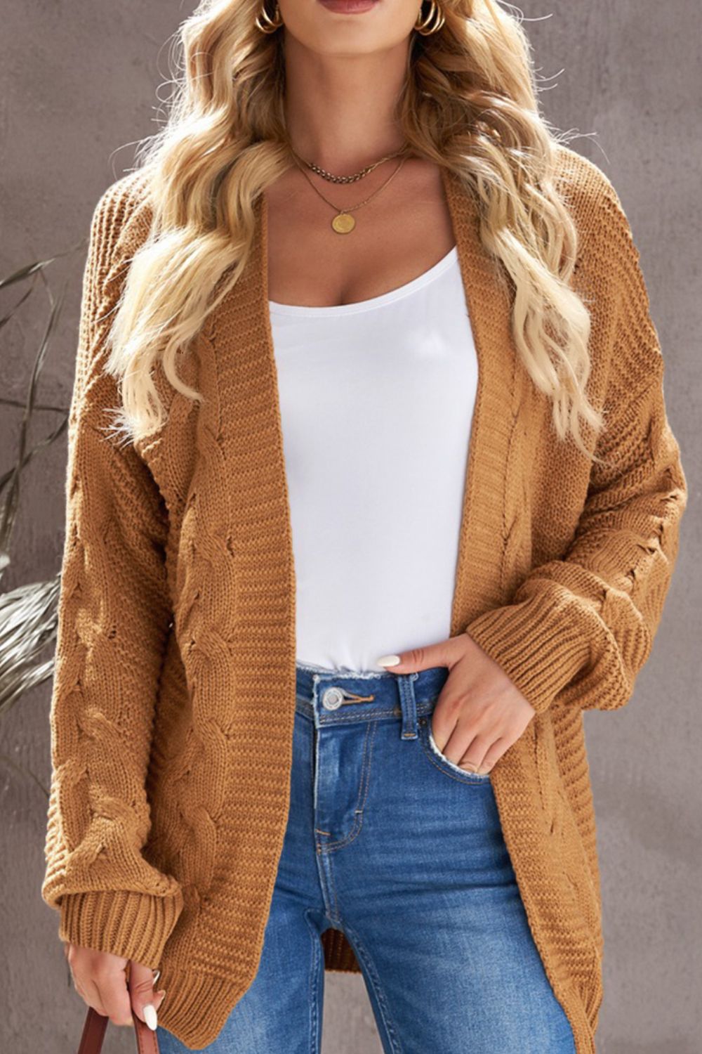 Cable-Knit Cardi