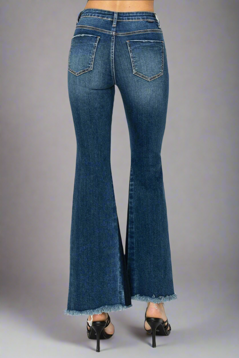 RISEN Slit Flare Jeans