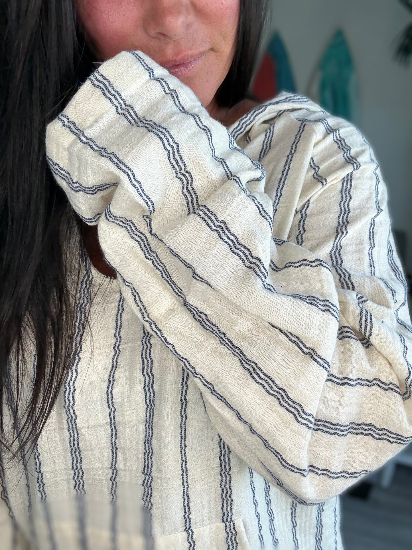 Sailor Stripe Baja Pullover s4567