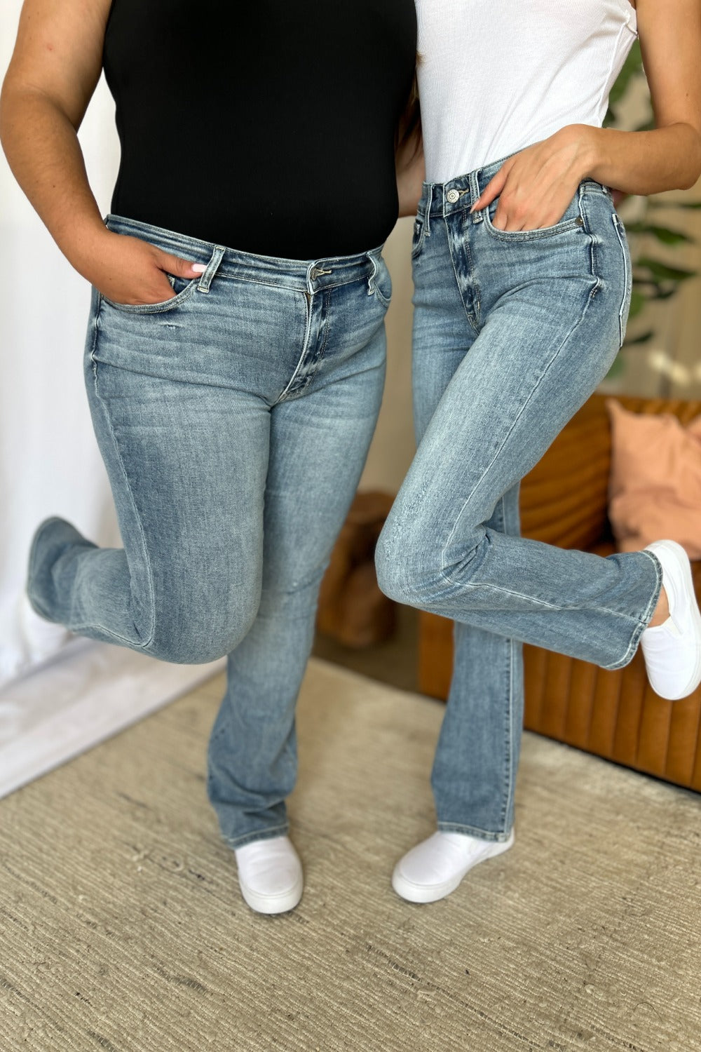 The Madison- Medium Rise Bootcut Judy Blue Jeans