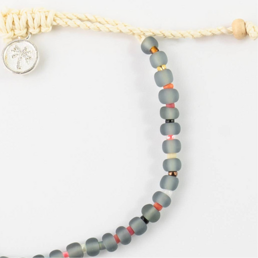 Grey Masceti Beaded Anklet