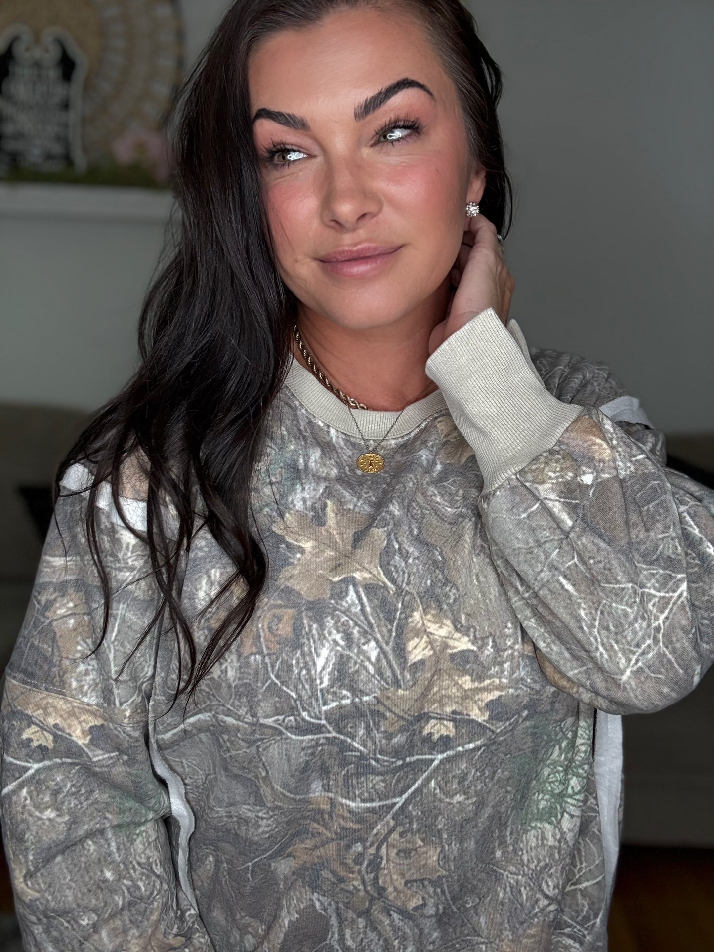 Fall Vibes Crewneck- Camo