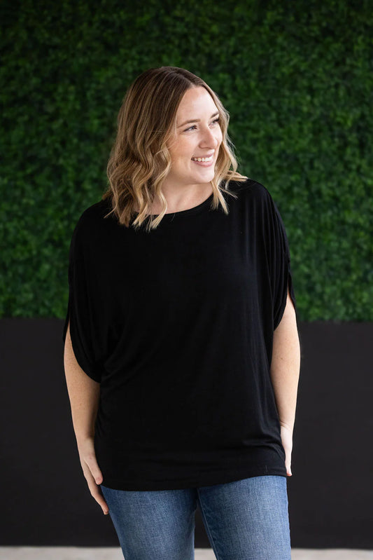 Divine decadence Dolman Top-  Black