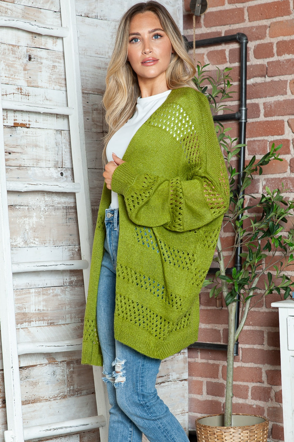 Openwork Long Sleeve Cardigan- 6 Colors (Matcha, Black, Lavender, Sand, Cloudy Blue, Cream)