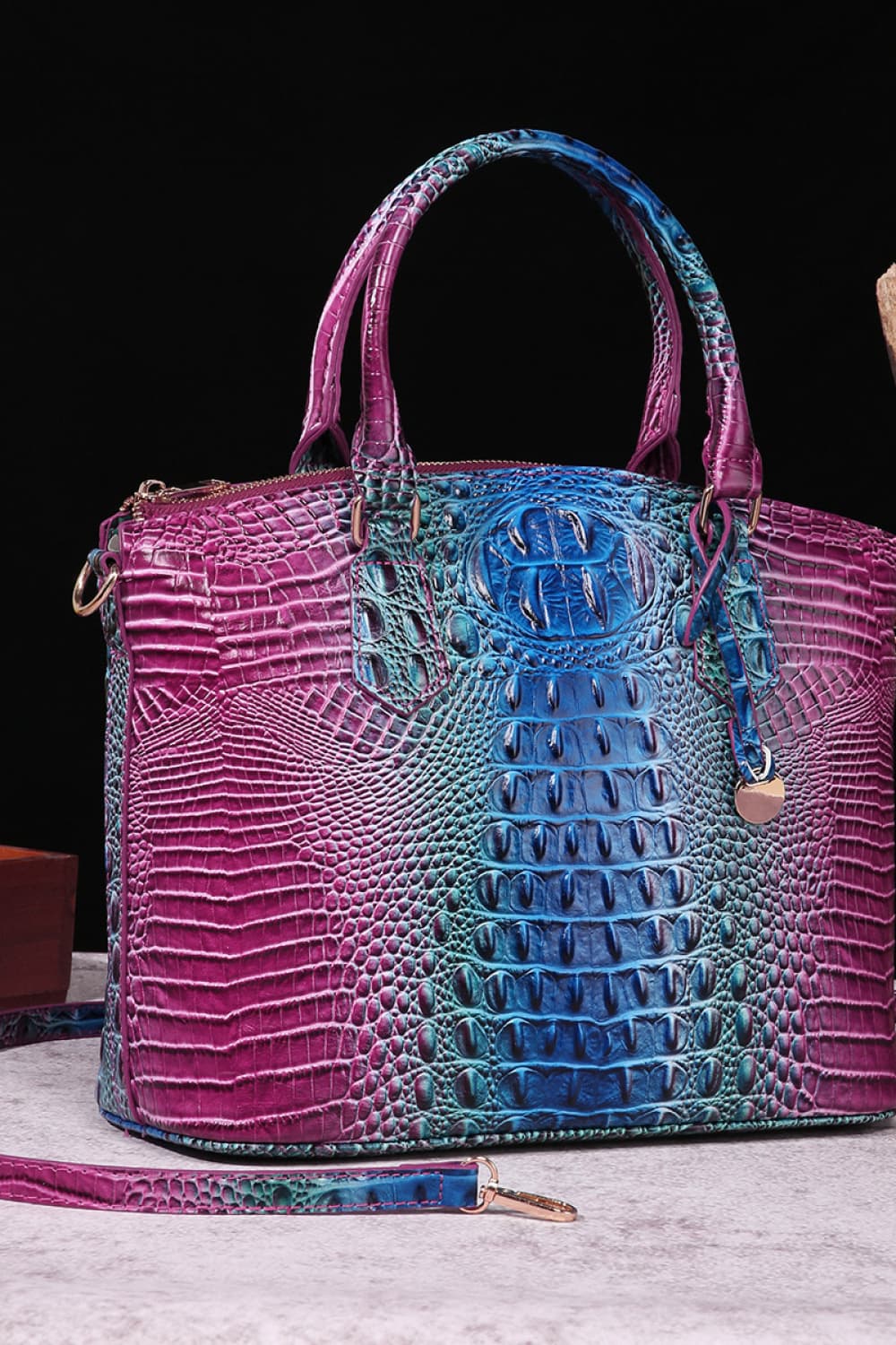 Ombre Vegan Leather Handbag - 9 Colors