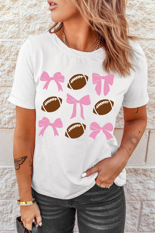 Football & Bow Tee