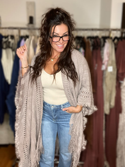 Bohemian Breeze Cardigan- Oyster