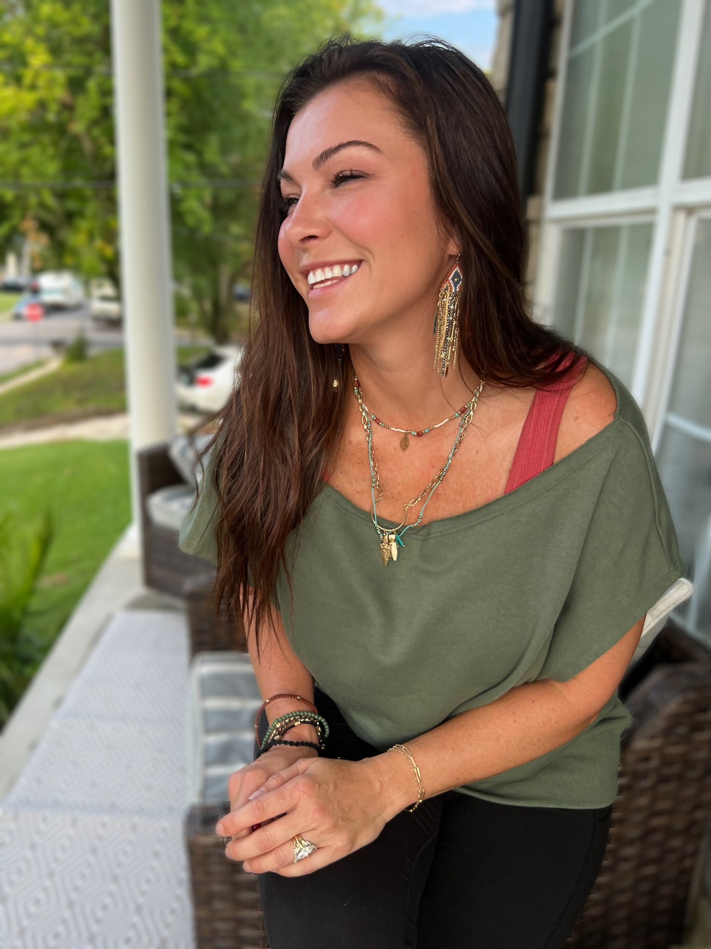 Trendy & Chic Top- Light Olive