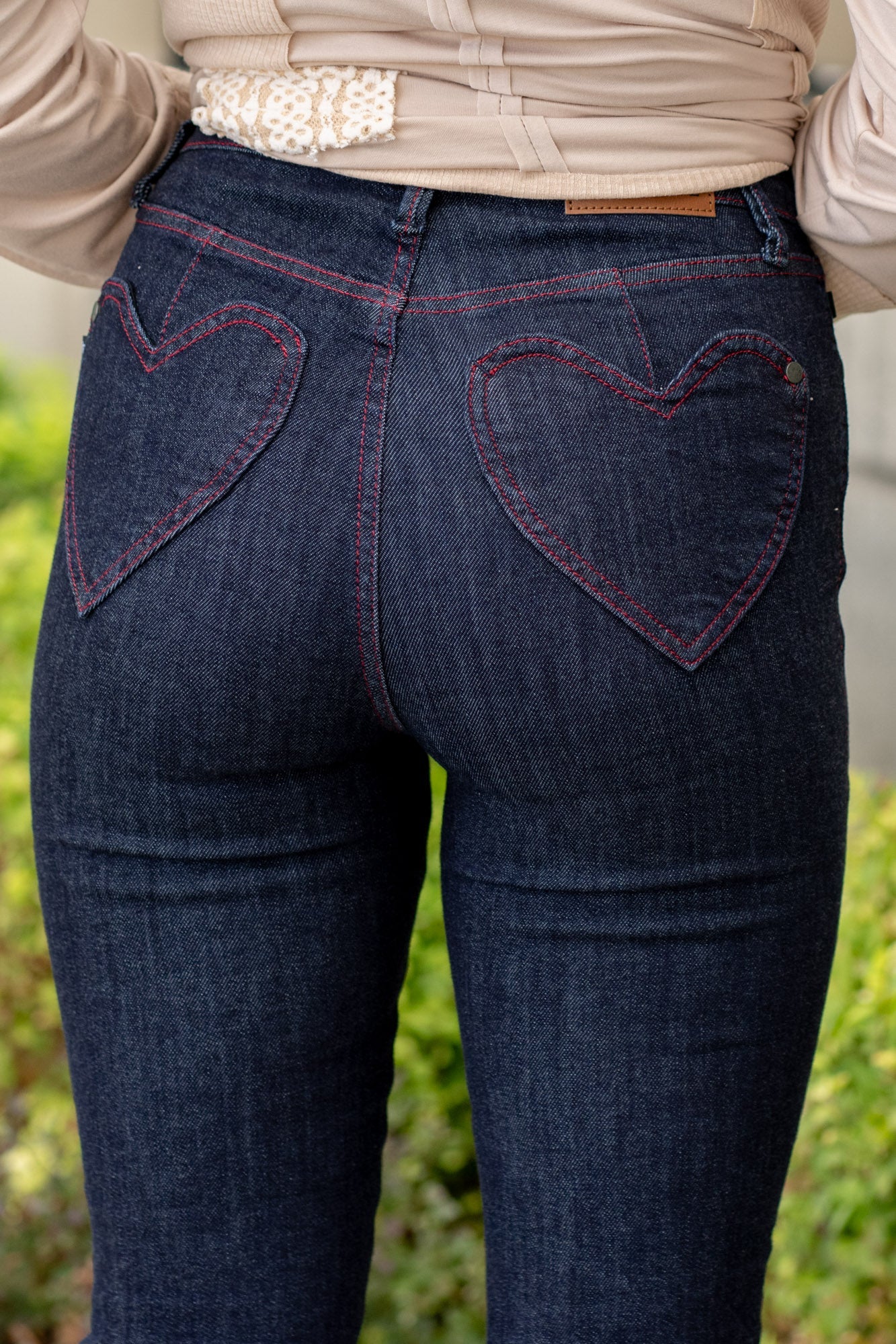 Judy Blue Heart Shaped Back Pockets Skinny Jeans