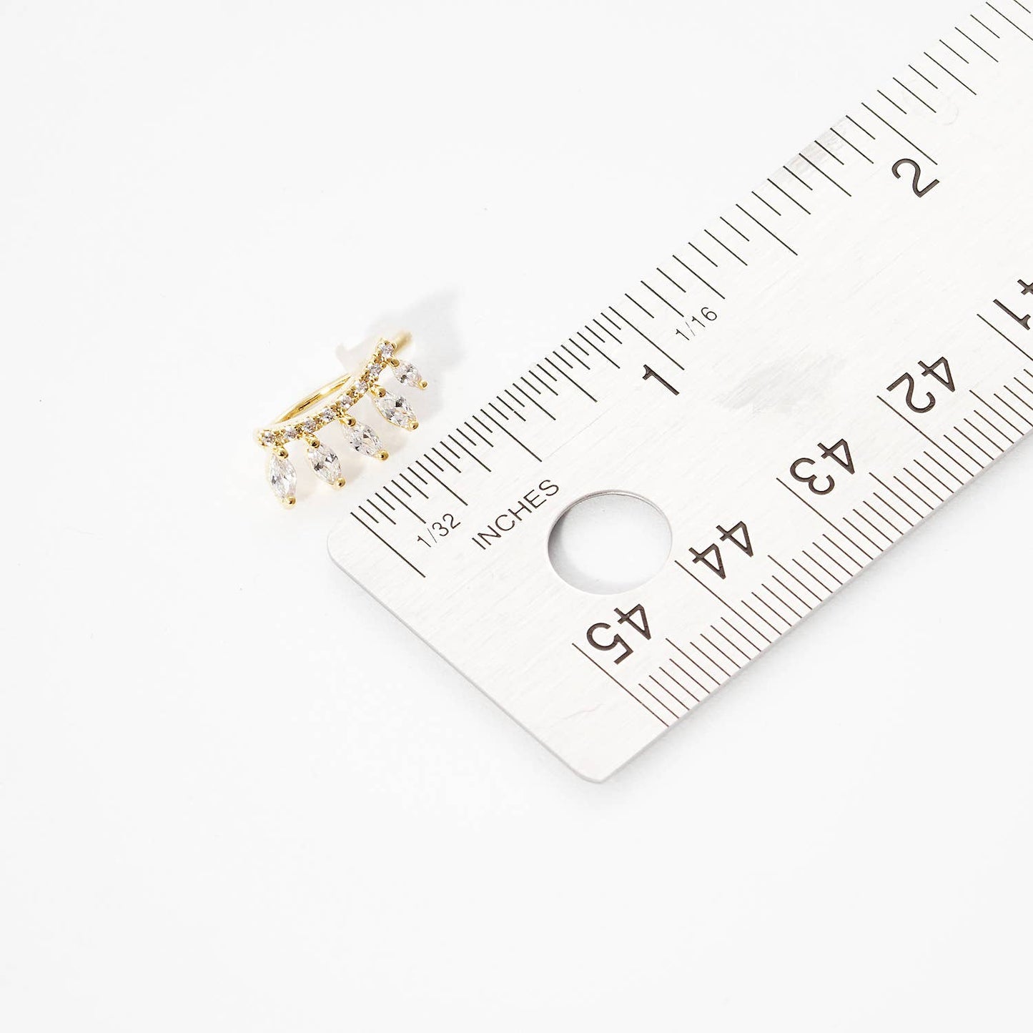 CZ Gold Dipped Ear Crawler: