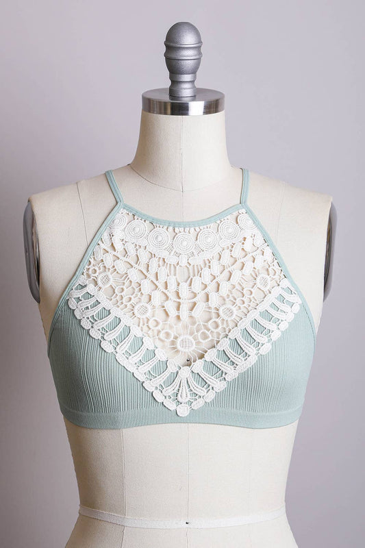 🌼 Crochet Brami Top - Open Pack Sizes XS/S, M/L, XL: Sage / M/L