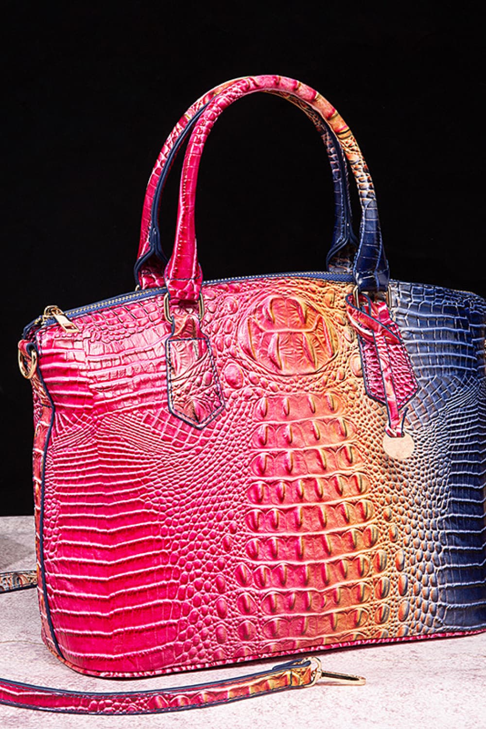 Ombre Vegan Leather Handbag - 9 Colors