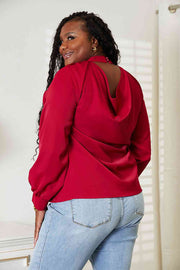 ~ Back Cut Out Deep Red Top