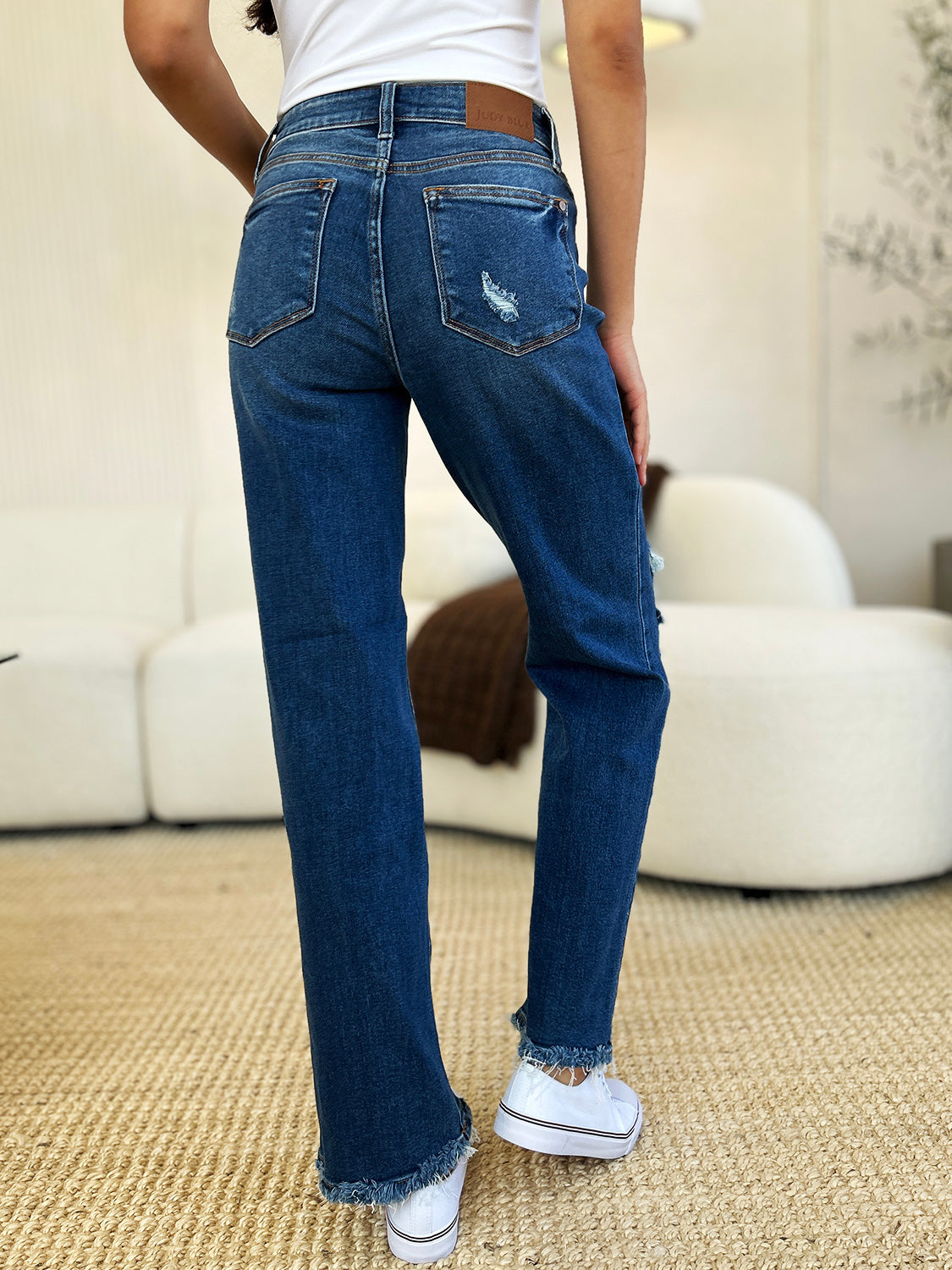 The Debbie- Distressed Raw Hem Judy Blue Jeans