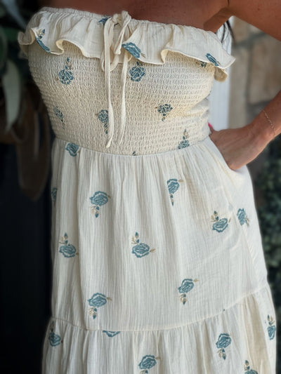 Embroidered and Bashful Dress