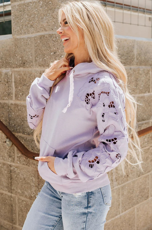 Love Story Ampersand University Hoodie- Lilac