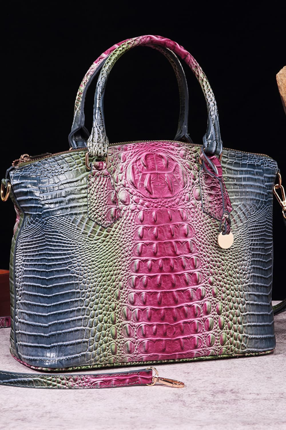 Ombre Vegan Leather Handbag - 9 Colors