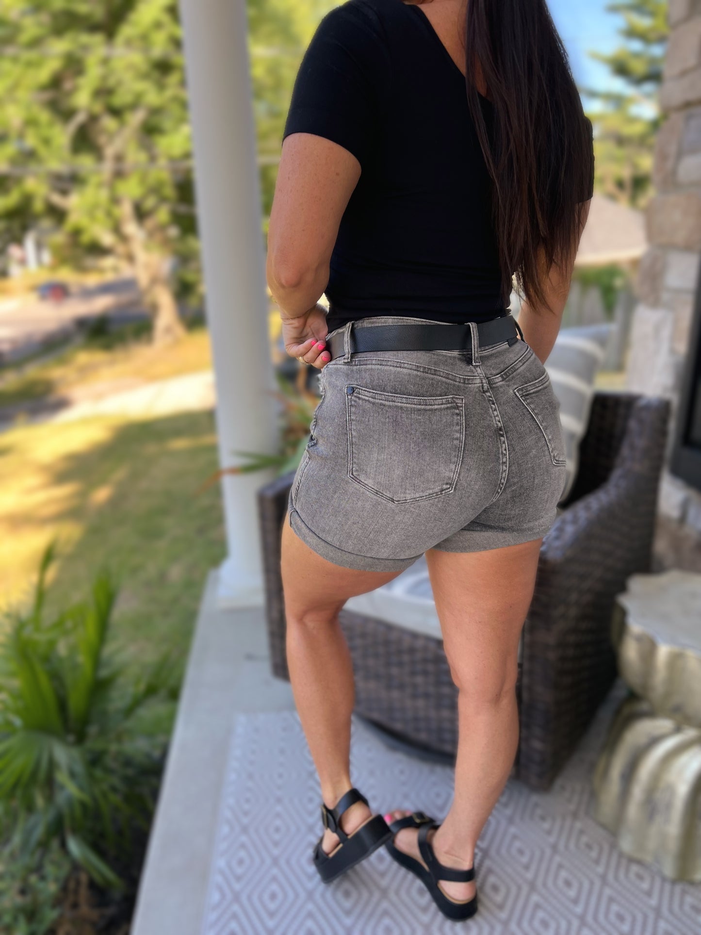 Grey Washed Judy Blue Shorts