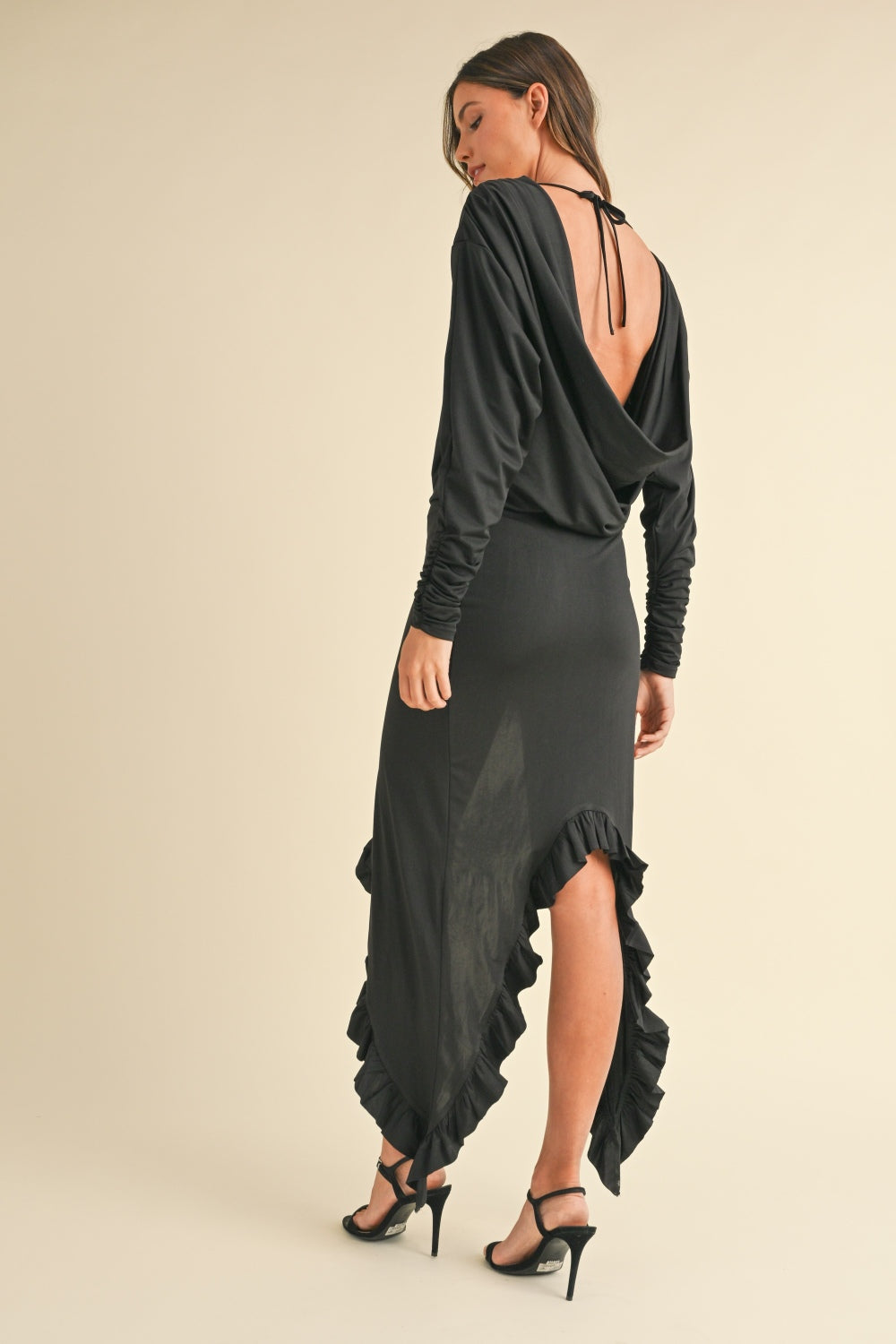 These Are The Days Backless Dress- Black