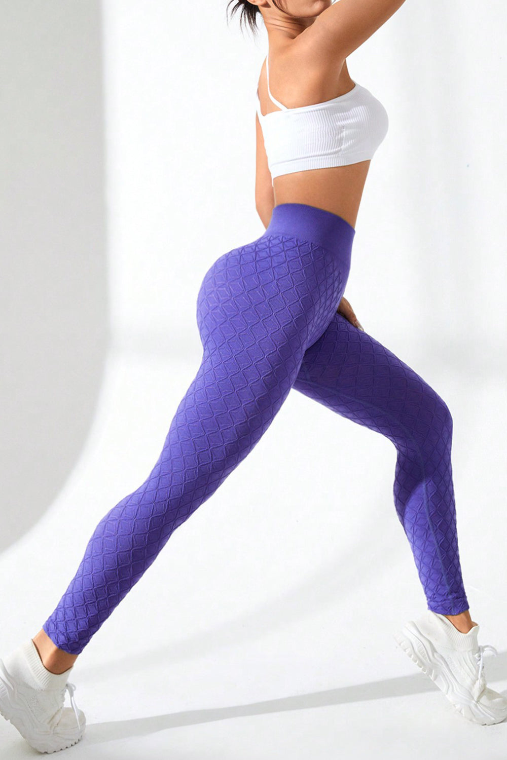 High Waist Active Leggings- Iris Purple