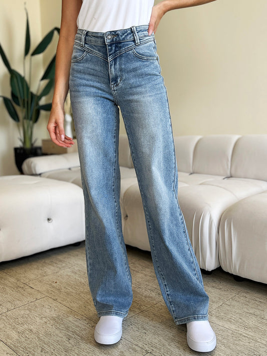 The Mandy- Wide Leg Judy Blue Jeans