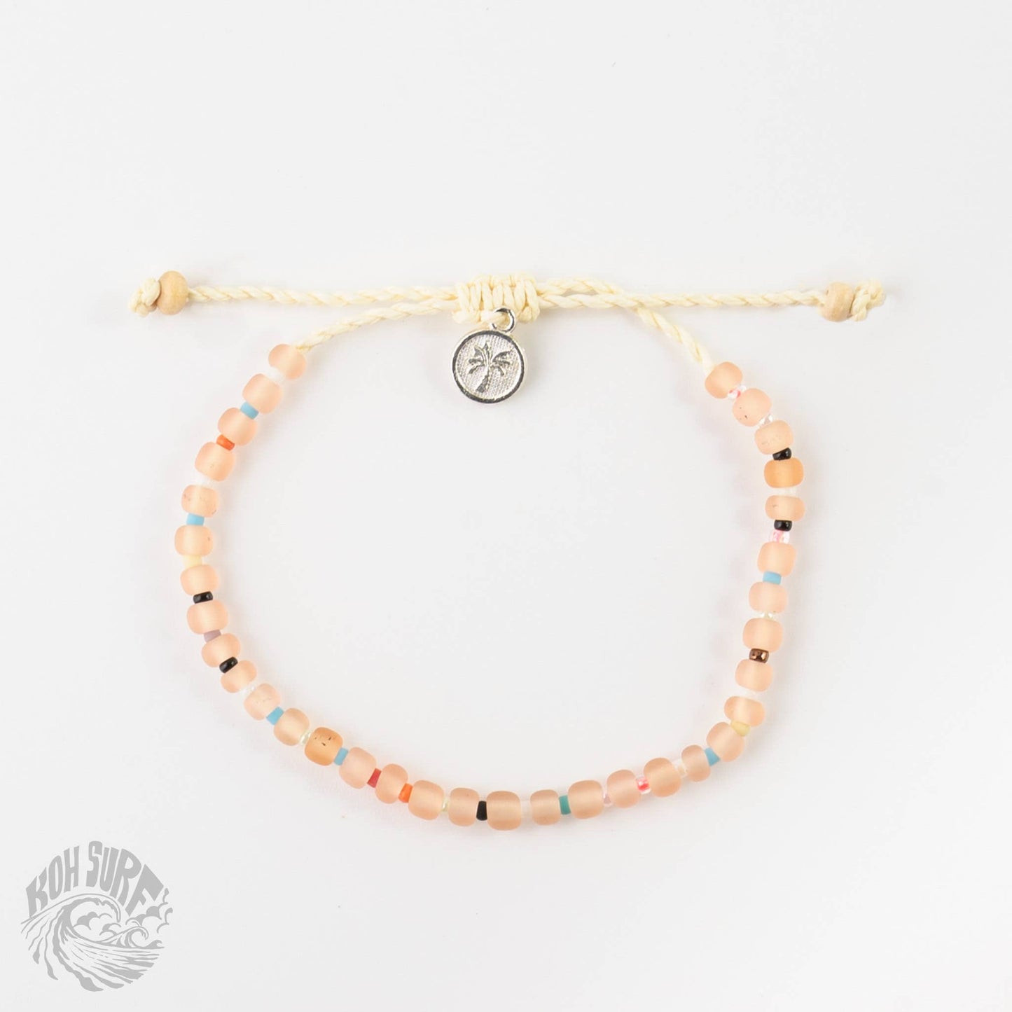 Peach Masceti Beaded Anklet