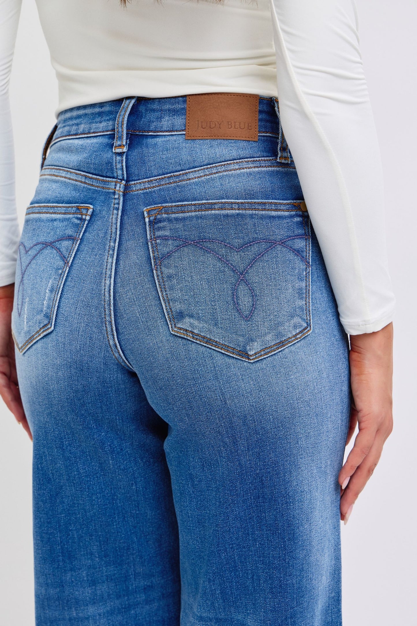 The Ellie- Judy Blue Wide Leg Jeans