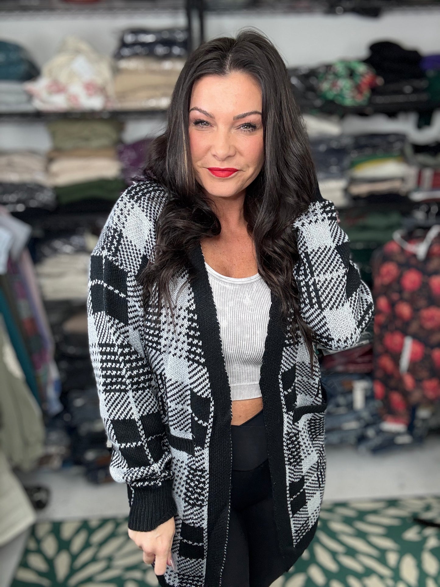 3 COlors- Plaid Cardigan