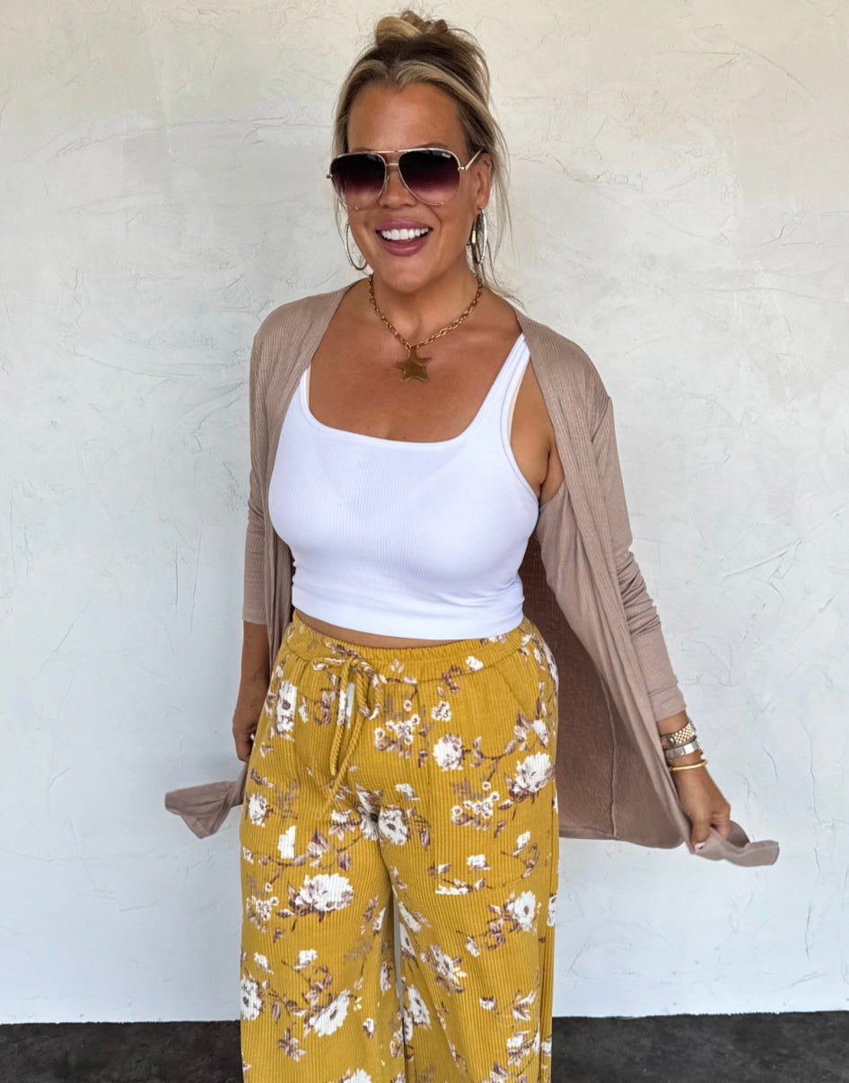 Falling for You Ribbed Cardigan- Mocha BB1205