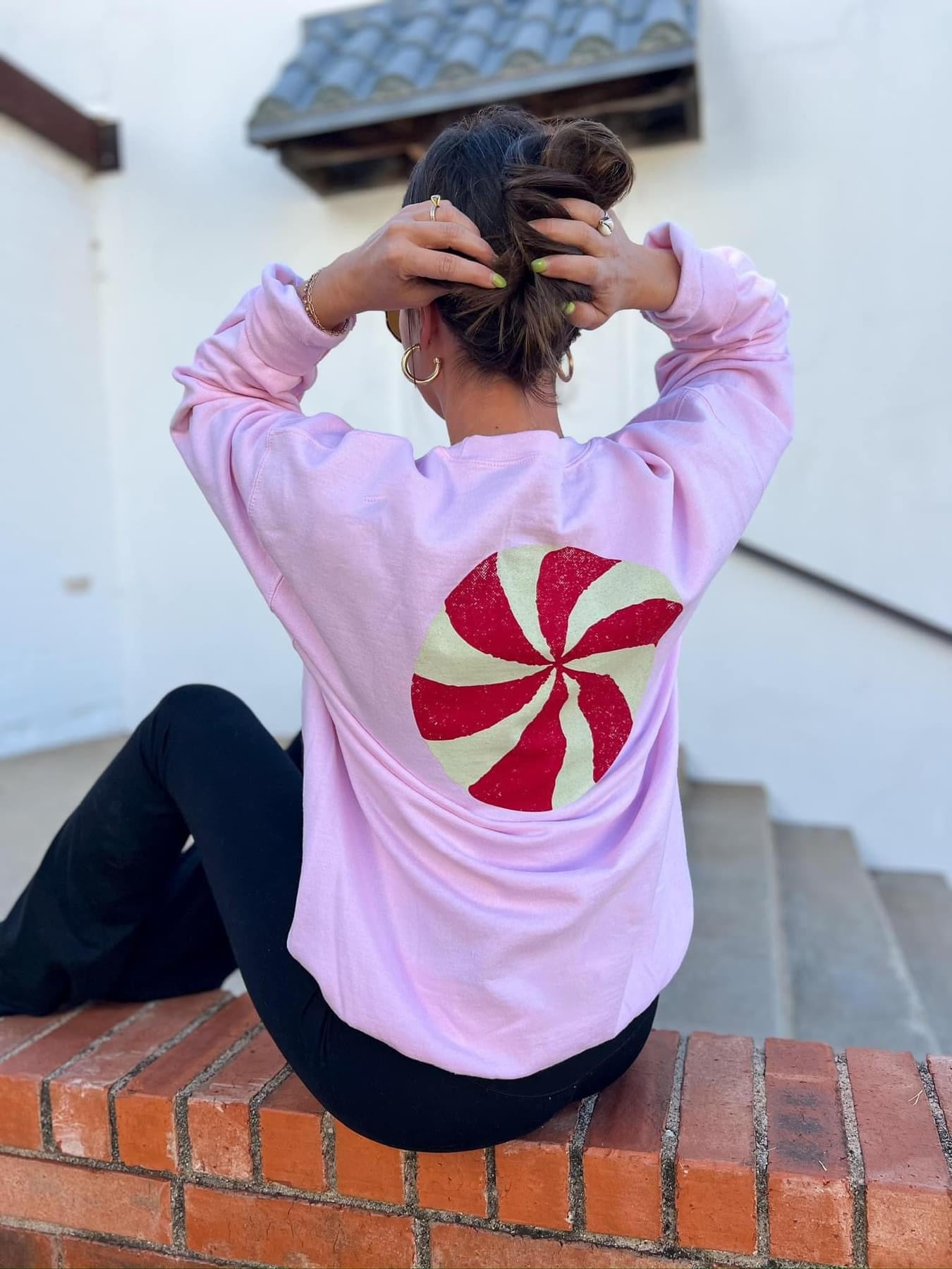 Pink Peppermint Crewneck