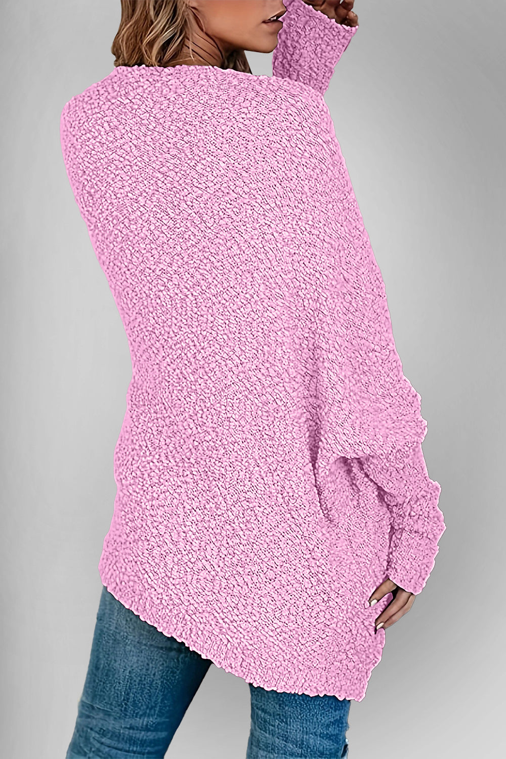 Pocketed Open Front Cardigan- 6 Colors (Cream, White, Black, Green, Rose, Pink)