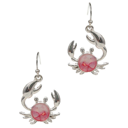 Crab Earring- Pink