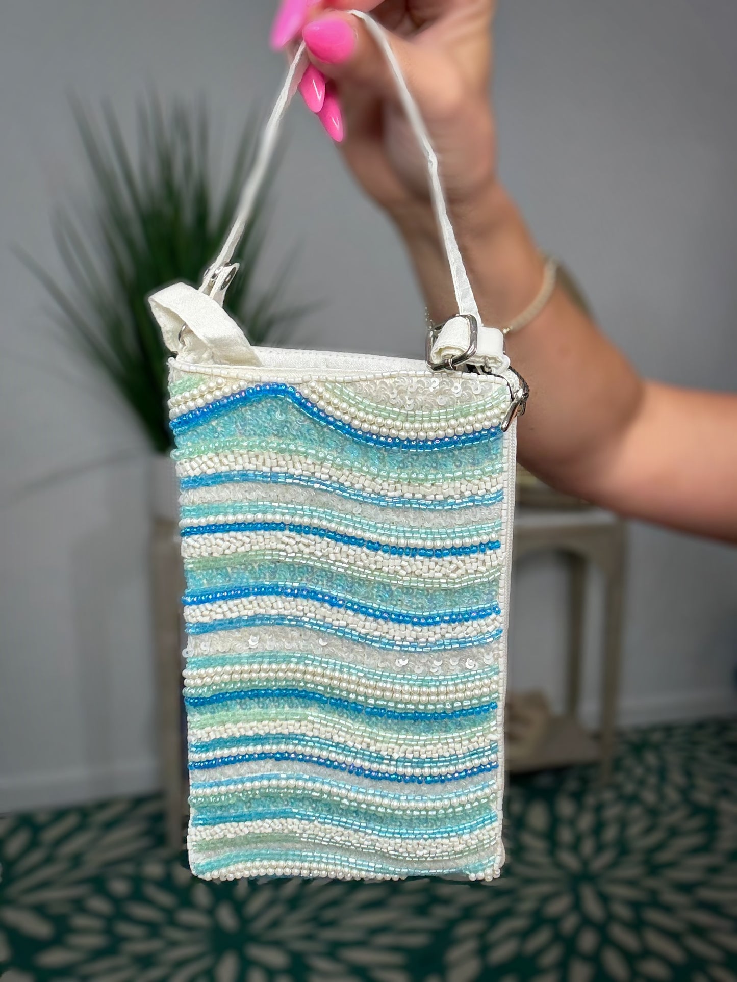 Making Waves Beaded Crossbody Bag