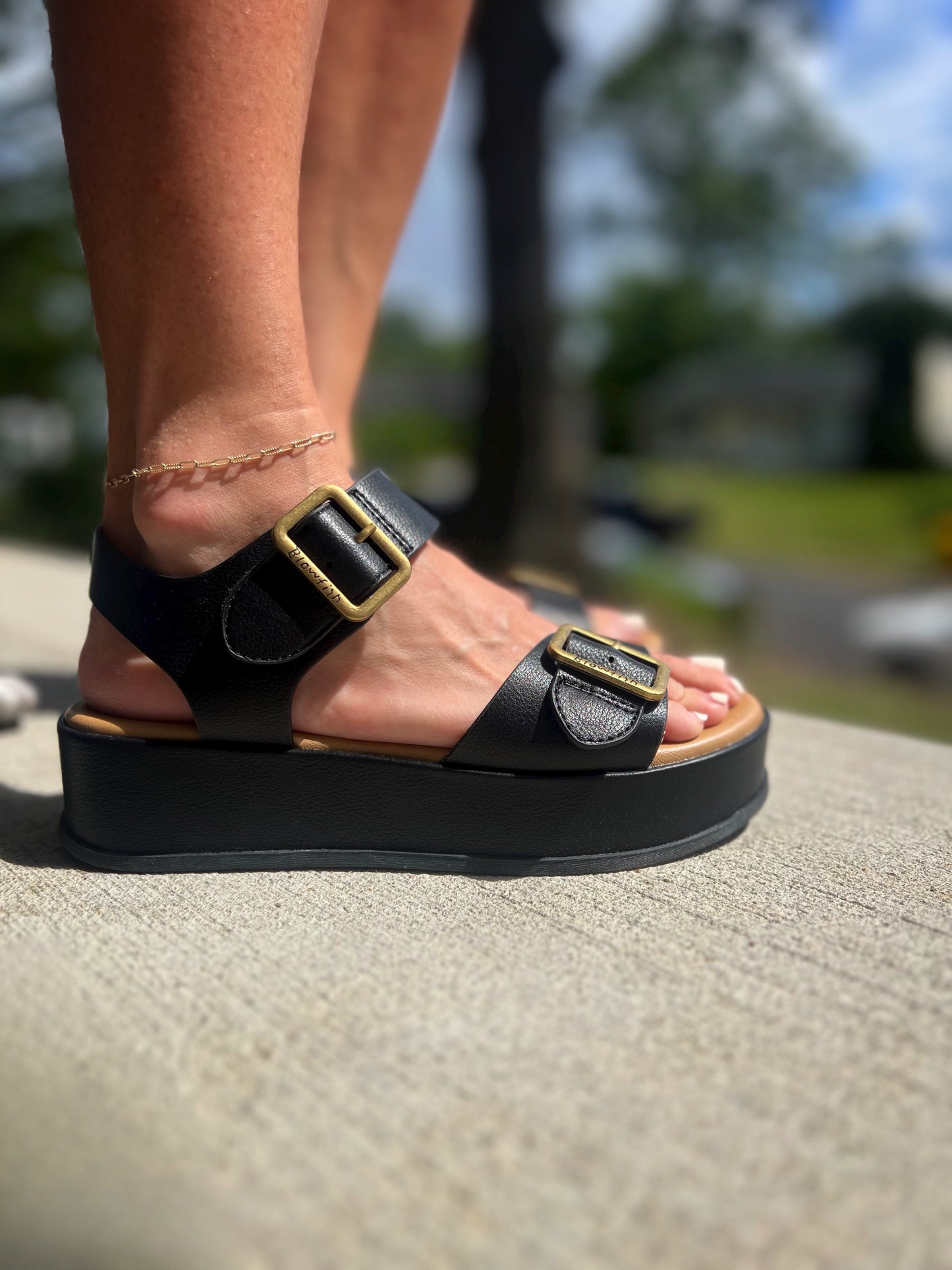 Black Blowfish Sandals- Strapped for Summer