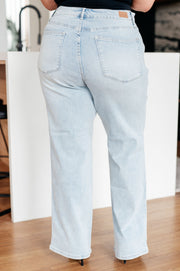 The Beth- Tummy Control Vintage Wash Judy Blue Straight Jeans