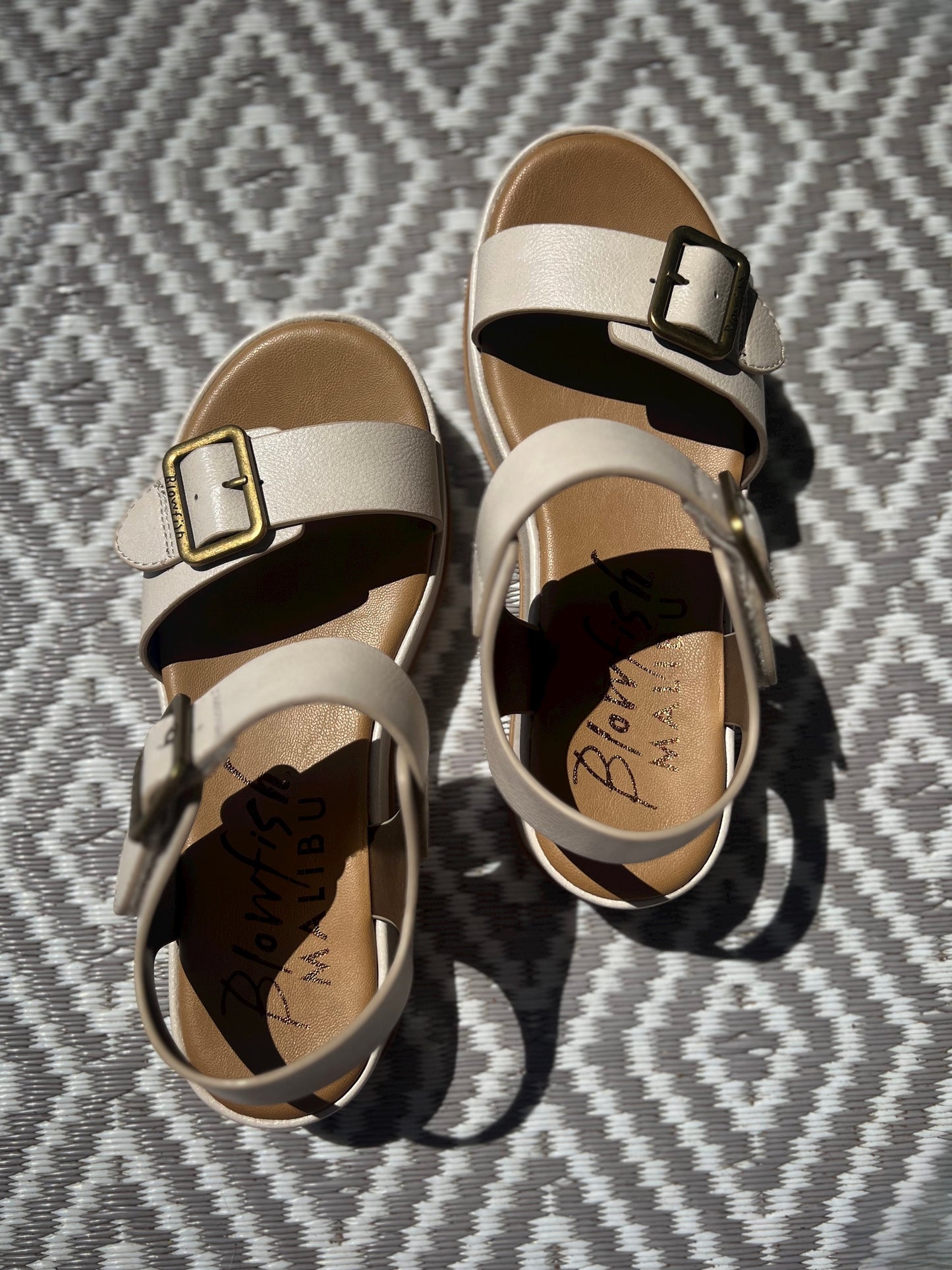 Bone Blowfish Sandals- Strapped for Summer